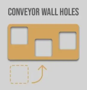 Conveyor Wall Holes