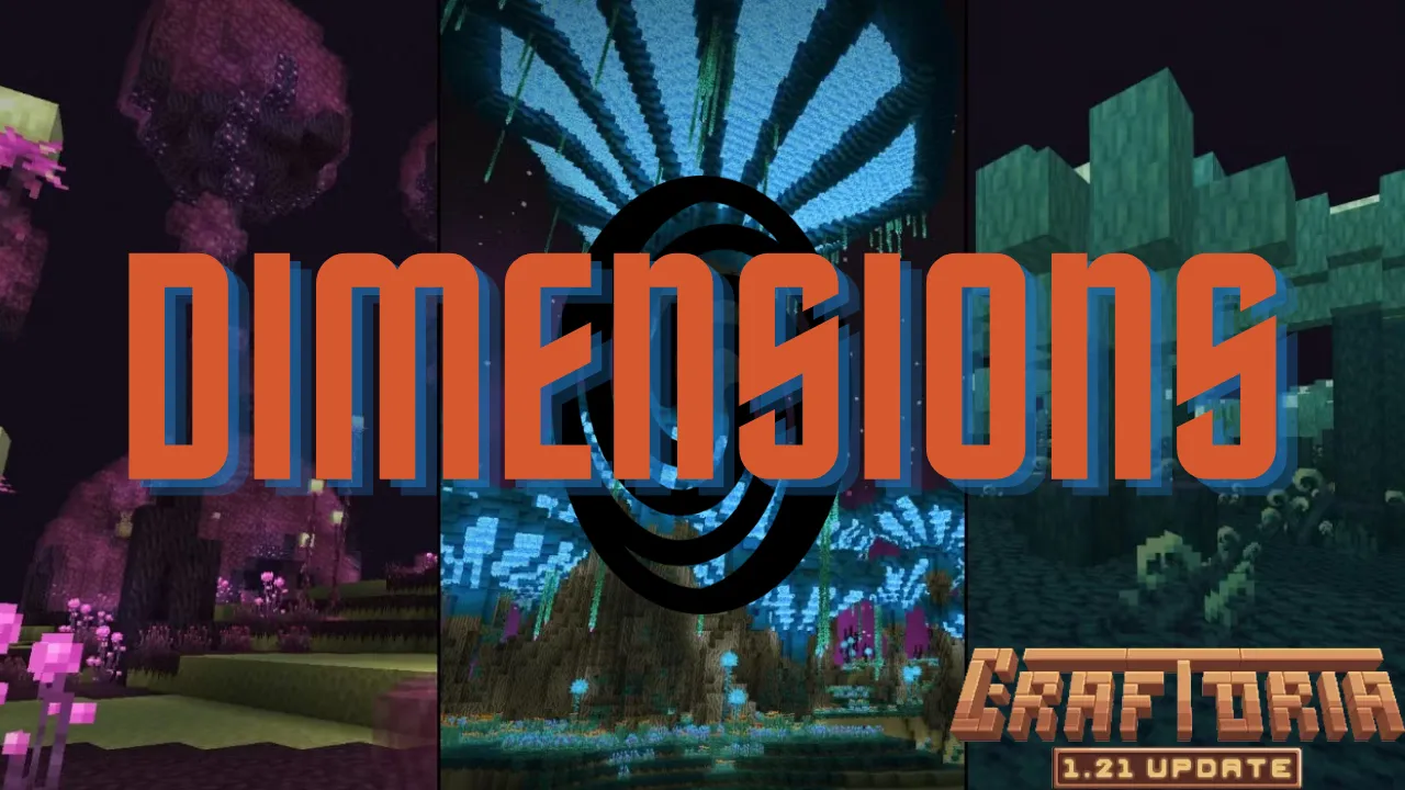 Dimensiones Craftoria Minecraft Modpack.